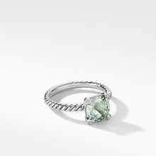 Load image into Gallery viewer, Chatelaine Ring with Prasiolite and Diamonds