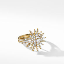 Load image into Gallery viewer, Starburst Ring in 18K Yellow Gold with Full Pave Diamonds