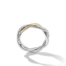 Load image into Gallery viewer, Petite Infinity Band Ring in Sterling Silver with 14K Yellow Gold