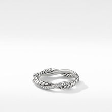 Load image into Gallery viewer, Petite Infinity Twisted Ring with Pave Diamonds