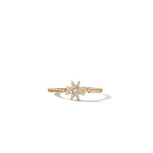Load image into Gallery viewer, Petite Starburst Station Ring in 18K Yellow Gold with Diamonds