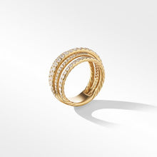 Load image into Gallery viewer, Pave Crossover Ring in 18K Yellow Gold with Diamonds