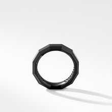 Load image into Gallery viewer, Faceted Band Ring in Black Titanium