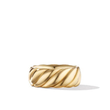 Load image into Gallery viewer, Sculpted Cable Contour Band Ring in 18K Yellow Gold