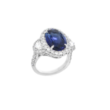 Load image into Gallery viewer, Royal Collection Diamond & Sapphire Ring