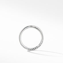 Load image into Gallery viewer, Micro Pave DY Crossover Band Ring in Platinum