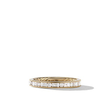 Load image into Gallery viewer, DY Eden Alternating Baguette Diamond Band Ring in 18K Yellow Gold