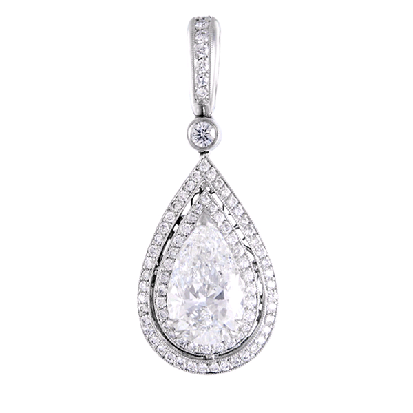 Michael Beaudry Pear-Shaped Diamond Pendant