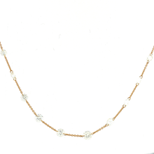 Load image into Gallery viewer, Royal Collection Round Brilliant-Cut Diamond Station Necklace in Yellow Gold
