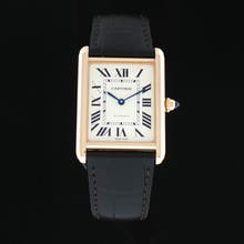 Load image into Gallery viewer, Cartier: Classic Gold Wristwatch with Premium Brown Leather Strap
