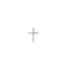 Load image into Gallery viewer, Royal Collection Round Brilliant-Cut Diamond Cross Pendant in White Gold
