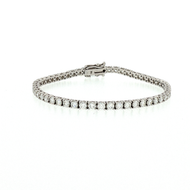 Royal Collection Classic Diamond Tennis Bracelet in White Gold