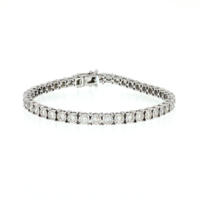 Load image into Gallery viewer, Royal Collection Classic Round Diamond Tennis Bracelet in White Gold
