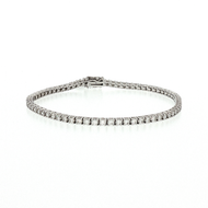 Royal Collection 14K White Gold 3.04 CTW Four-Prong Diamond Tennis Bracelet