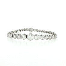 Load image into Gallery viewer, Royal Collection Graduated Honeycomb Diamond Tennis Bracelet
