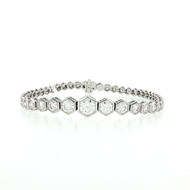 Royal Collection Graduated Honeycomb Diamond Tennis Bracelet