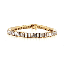 Load image into Gallery viewer, Royal Collection Baguette Diamond Tennis Bracelet in Yellow Gold
