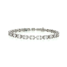 Load image into Gallery viewer, Royal Collection Diamond Composite Link Tennis Bracelet in White Gold
