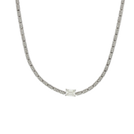 Royal Collection Emerald Cut Diamond Necklace