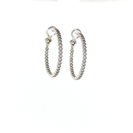 Royal Collection Honeycomb Diamond Hoop Earrings