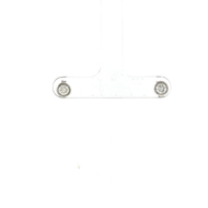Royal Collection 18K White Gold Bezel Diamond Stud Earrings