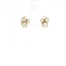 Load image into Gallery viewer, Royal Collection Diamond Honeycomb Cluster Stud Earrings
