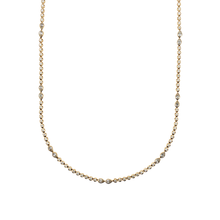 Load image into Gallery viewer, Royal Collection Mixed Shape Diamond Bezel Tennis Necklace — Yellow Gold
