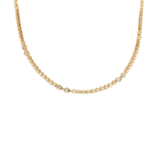 Load image into Gallery viewer, Royal Collection Mixed Shape Diamond Bezel Tennis Necklace — Yellow Gold
