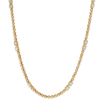 Load image into Gallery viewer, Royal Collection 18K Yellow Gold Alternating Mixed Cut Diamond Necklace
