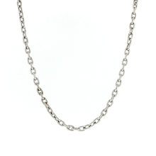 Load image into Gallery viewer, Royal Estate Classic Oval Link Chain Necklace in White Gold
