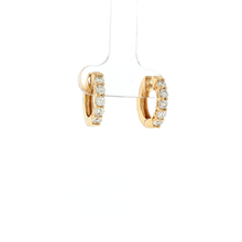 Load image into Gallery viewer, Royal Collection 14K Yellow Gold 0.80 CTW Diamond Huggie Earrings
