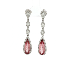 Load image into Gallery viewer, Royal Collection 18K White Gold &amp; Platinum Diamond Drop Earrings

