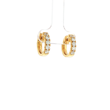 Load image into Gallery viewer, Royal Collection 18K Yellow Gold Diamond Huggie Earrings
