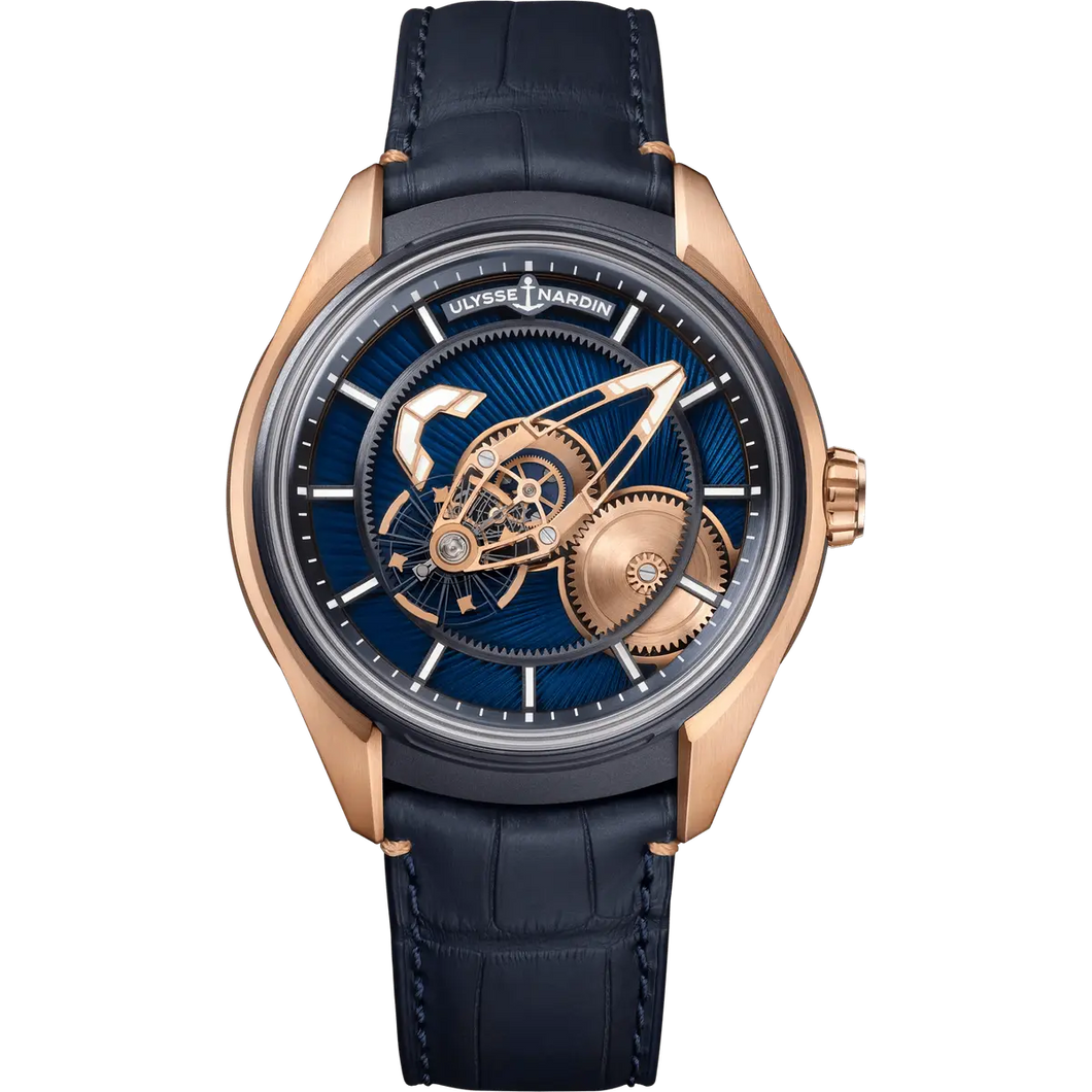 Ulysse Nardin Freak X Gold Enamel Blue Dial Watch