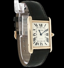 Load image into Gallery viewer, Cartier: Classic Gold Wristwatch with Premium Brown Leather Strap
