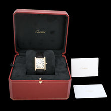 Load image into Gallery viewer, Cartier: Classic Gold Wristwatch with Premium Brown Leather Strap
