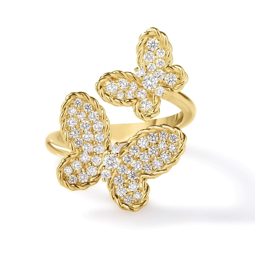 Roberto Coin 18K Yellow Gold Jasmine Butterfly Ring