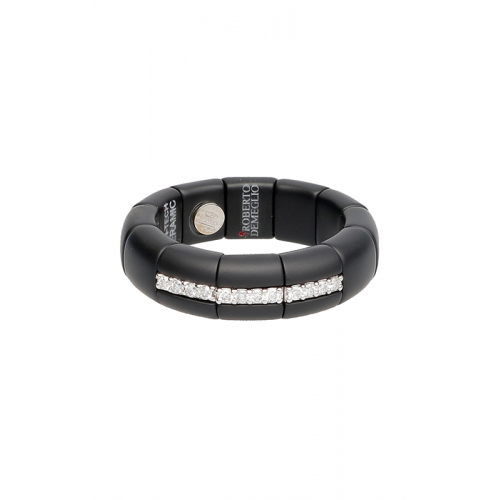 Roberto Demeglio Black Ceramic & Diamond Ring
