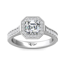 Load image into Gallery viewer, Martin Flyer Forevermark Micro Pavé Setting Multi-Tone with Cut Design Engagement Ring
