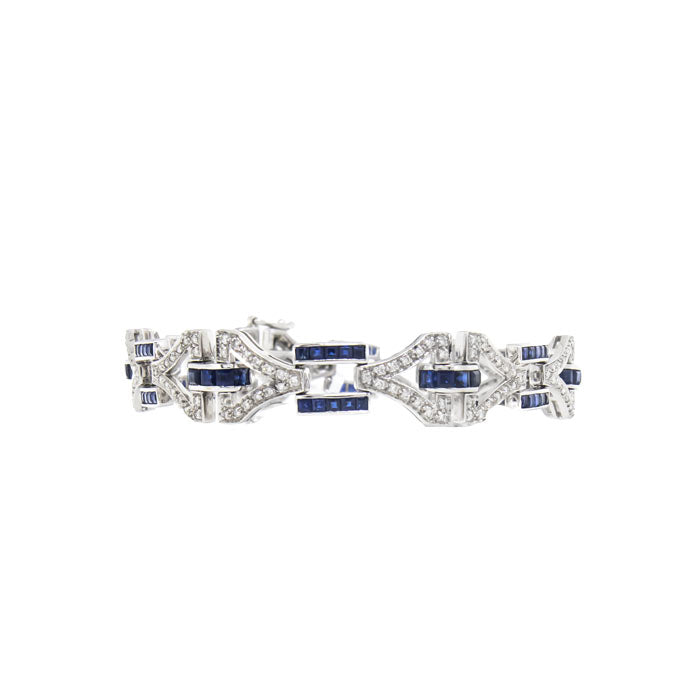Estate Sapphire & Diamond Bracelet