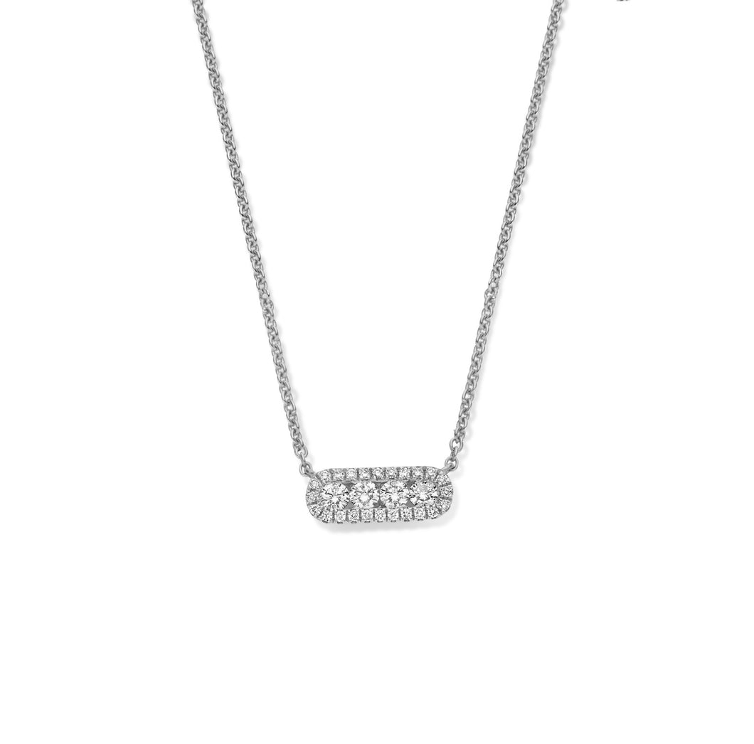 Hulchi Belluni 18K White Gold Pave Diamond Necklace
