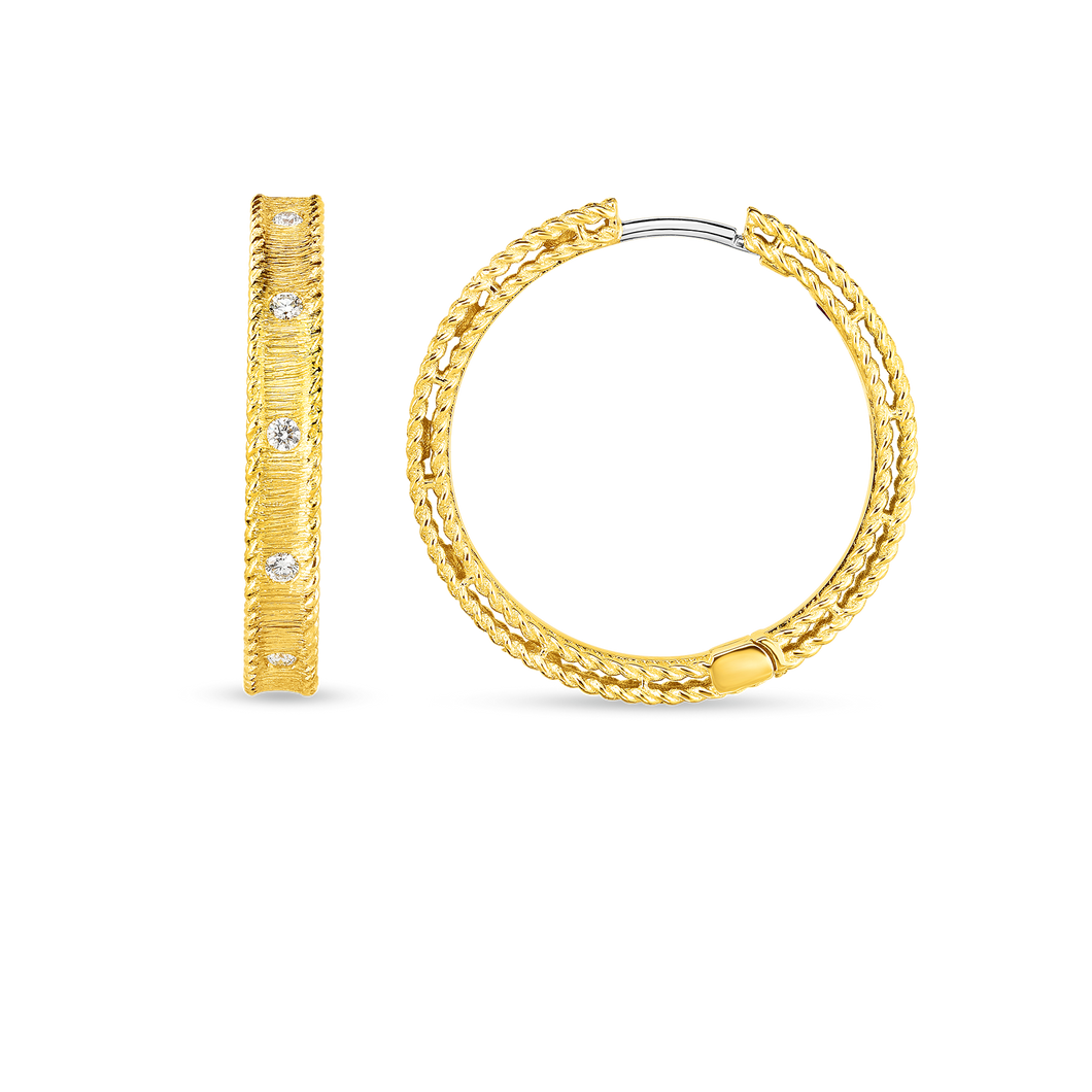 ROBERTO COIN 18K YELLOW GOLD PRINCESS 23M EARRINGS