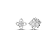 Roberto Coin 18K White Gold Tiny Flower Diamond Stud Earrings
