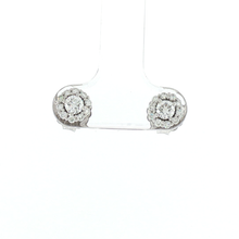 Load image into Gallery viewer, Royal Collection White Gold Diamond Halo Stud Earrings

