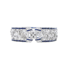 Load image into Gallery viewer, Royal Estate Diamond &amp; Sapphire Art Deco Bracelet
