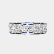 Royal Estate Diamond & Sapphire Art Deco Bracelet