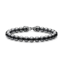 Load image into Gallery viewer, Spiritual Beads Bracelet in Sterling Silver with Hematine, 8mm
