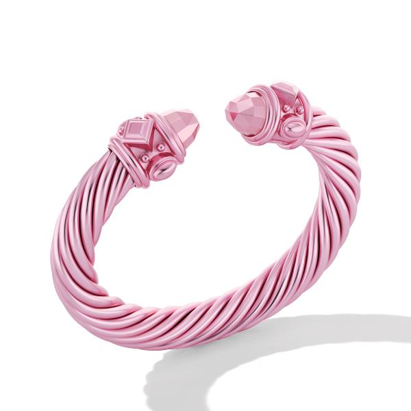 Renaissance Classic Cable Bracelet in Rose Aluminum, 10mm