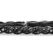 Load image into Gallery viewer, Bold Crossover Three Row Cuff Bracelet in Sterling Silver, 19mm
