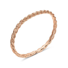 Load image into Gallery viewer, Sculpted Cable Flex Bracelet in 18K Rose Gold with Cognac Diamonds, 5mm
